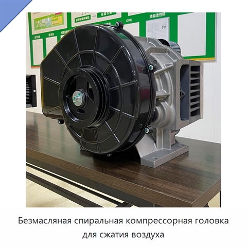 Безмасляная спиральная компрессорная головка для сжатия воздуха