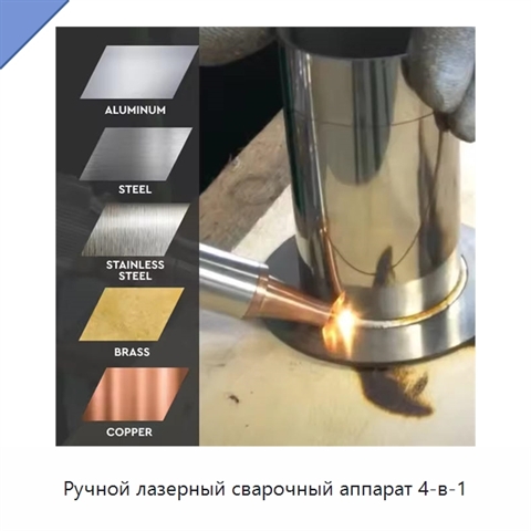 Ручной лазерный сварочный аппарат 4-в-1