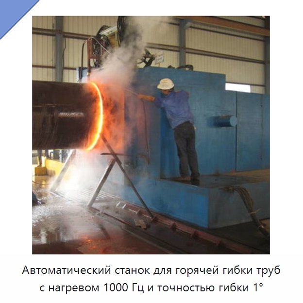 Автоматический станок для горячей гибки труб с нагревом 1000 Гц и точностью гибки 1° — Станки для обработки труб