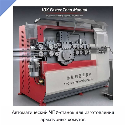 Автоматический ЧПУ-станок для изготовления арматурных хомутов