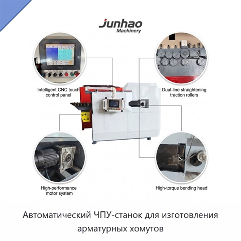 Автоматический ЧПУ-станок для изготовления арматурных хомутов