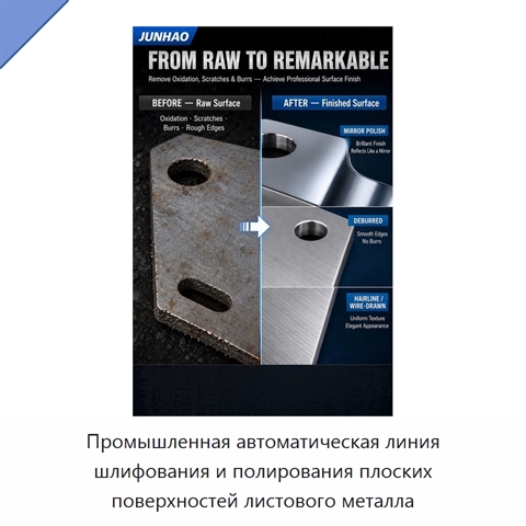 Промышленная автоматическая линия шлифования и полирования плоских поверхностей листового металла