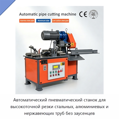 Автоматический пневматический станок для высокоточной резки стальных, алюминиевых и нержавеющих труб без заусенцев