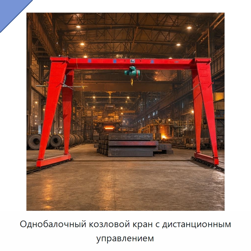 Однобалочный козловой кран с дистанционным управлением — Краны