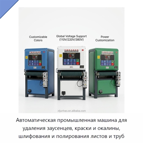 Автоматическая промышленная машина для удаления заусенцев, краски и окалины, шлифования и полирования листов и труб