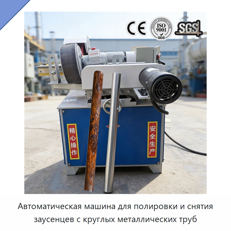 Автоматическая машина для полировки и снятия заусенцев с круглых металлических труб — Полировальные станки по металлу