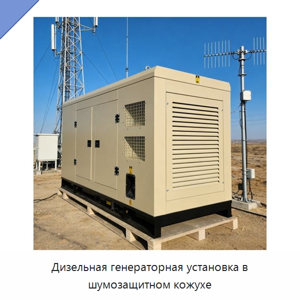 Дизельная генераторная установка в шумозащитном кожухе — Дизельные генераторы