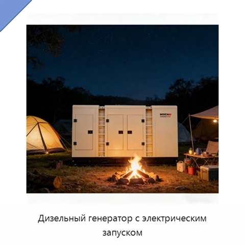 Дизельный генератор с электрическим запуском