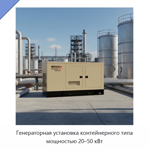 Генераторная установка контейнерного типа мощностью 20–50 кВт