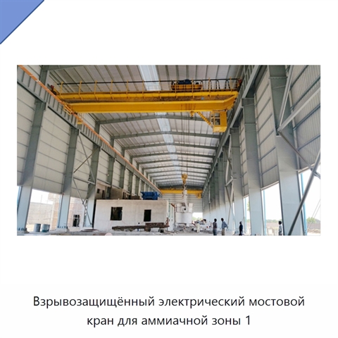 Взрывозащищённый электрический мостовой кран для аммиачной зоны 1