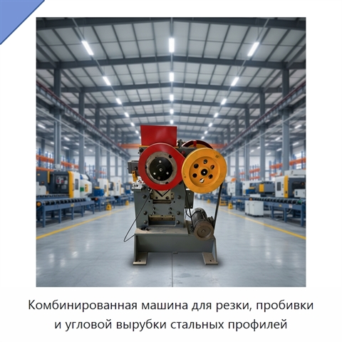 Комбинированная машина для резки, пробивки и угловой вырубки стальных профилей