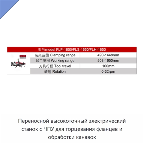Переносной высокоточный электрический станок с ЧПУ для торцевания фланцев и обработки канавок