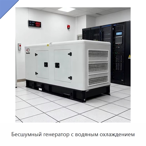 Бесшумный генератор с водяным охлаждением