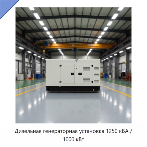 Дизельная генераторная установка 1250 кВА / 1000 кВт