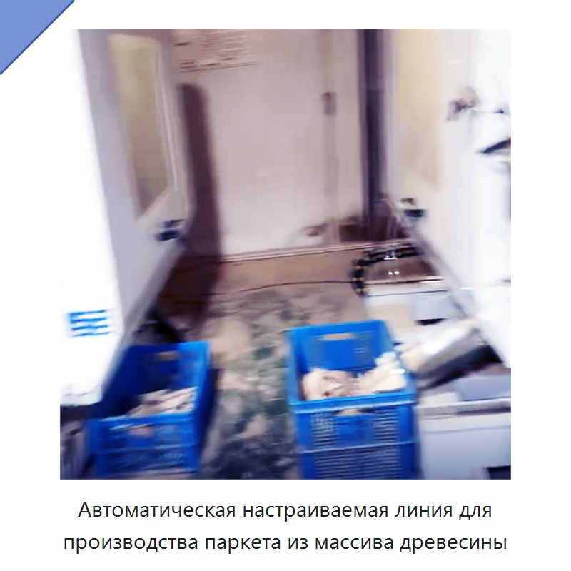 Автоматическая настраиваемая линия для производства паркета из массива древесины