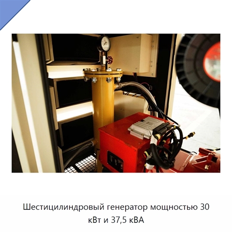 Шестицилиндровый генератор мощностью 30 кВт и 37,5 кВА