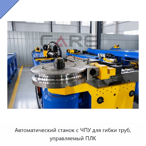 Автоматический станок с ЧПУ для гибки труб, управляемый ПЛК