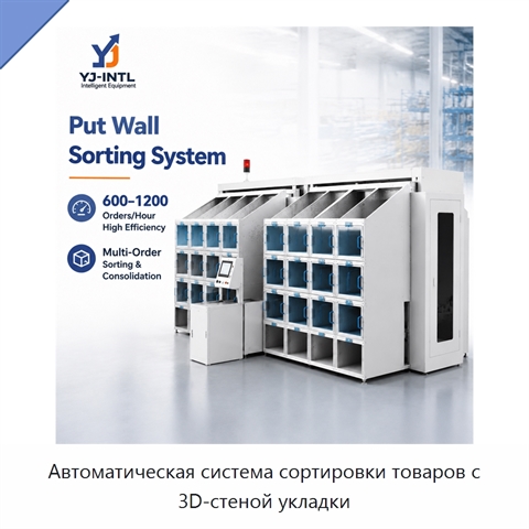 Автоматическая система сортировки товаров с 3D-стеной укладки