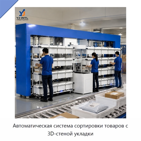 Автоматическая система сортировки товаров с 3D-стеной укладки