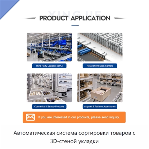 Автоматическая система сортировки товаров с 3D-стеной укладки