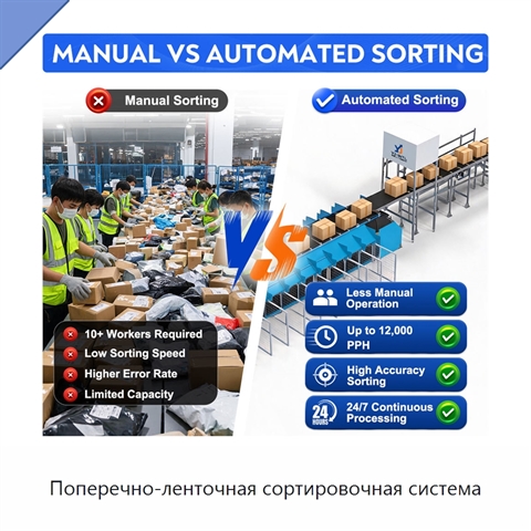 Поперечно-ленточная сортировочная система