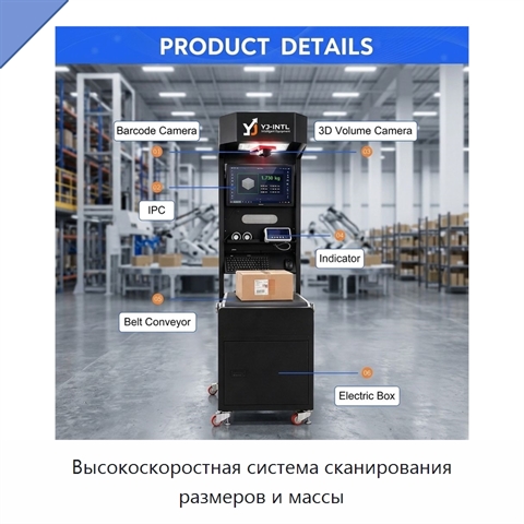 Высокоскоростная система сканирования размеров и массы