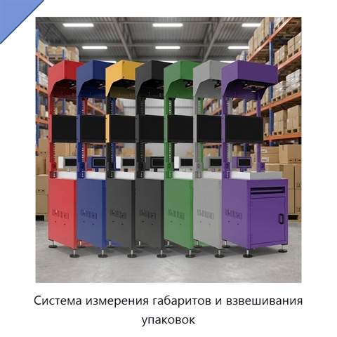 Система измерения габаритов и взвешивания упаковок