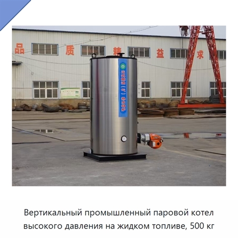 Вертикальный промышленный паровой котел высокого давления на жидком топливе, 500 кг