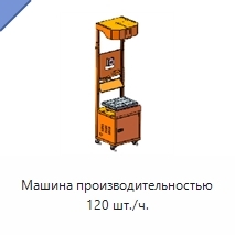 Машина производительностью 120 шт./ч.