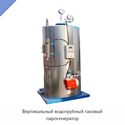 Вертикальный водотрубный газовый парогенератор