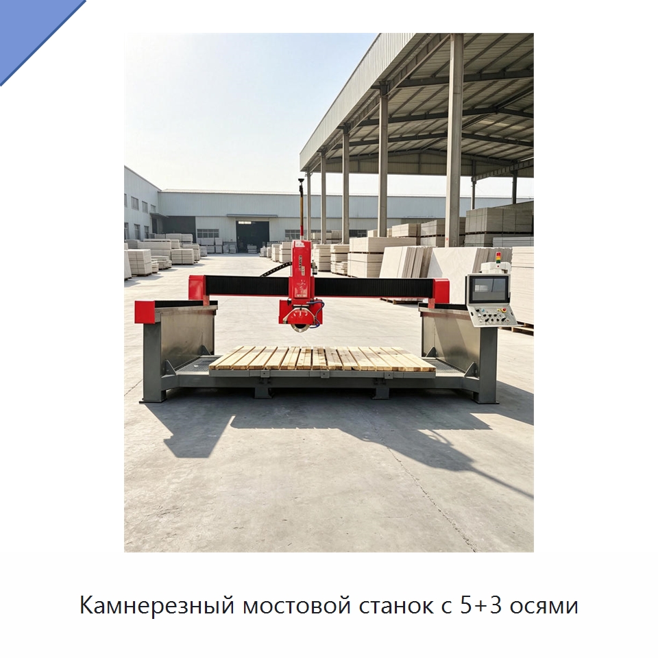 Камнерезный мостовой станок с 5+3 осями — Оборудование для обработки камня