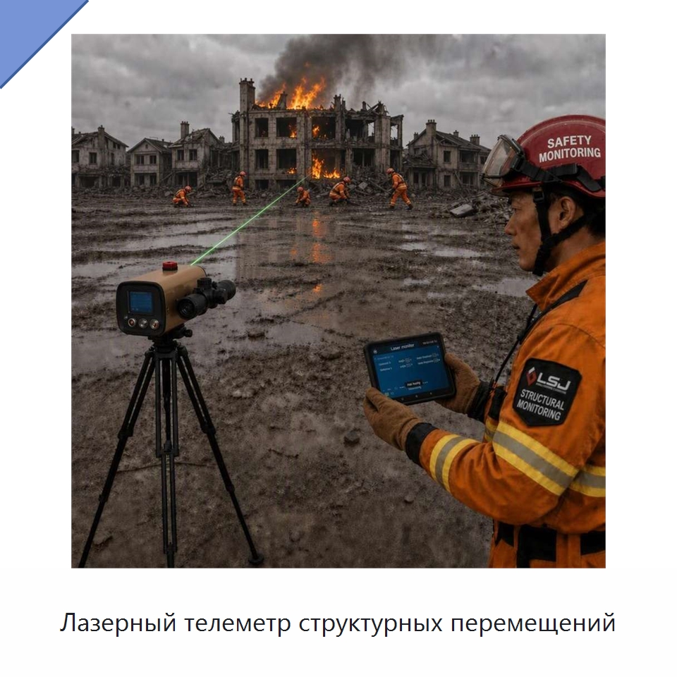 Лазерный телеметр структурных перемещений — Испытательное оборудование