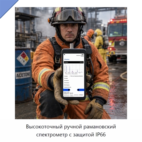 Высокоточный ручной рамановский спектрометр с защитой IP66