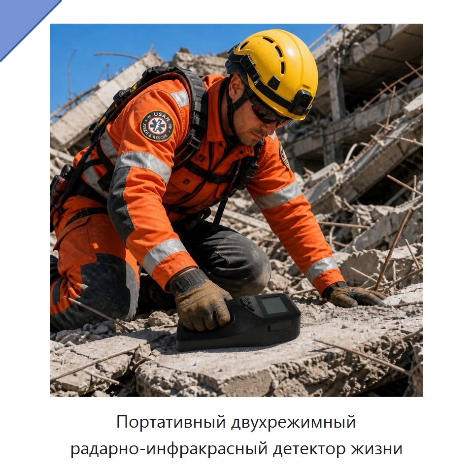 Портативный двухрежимный радарно-инфракрасный детектор жизни — Испытательное оборудование