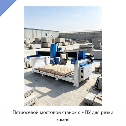 Пятиосевой мостовой станок с ЧПУ для резки камня