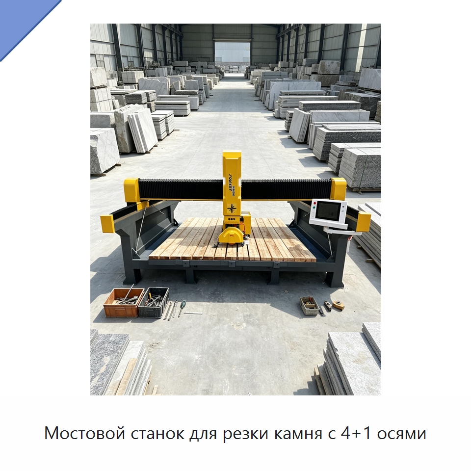Мостовой станок для резки камня с 4+1 осями — Оборудование для обработки камня