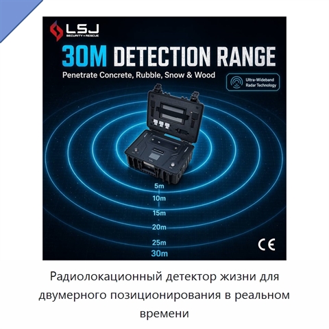 Радиолокационный детектор жизни для двумерного позиционирования в реальном времени