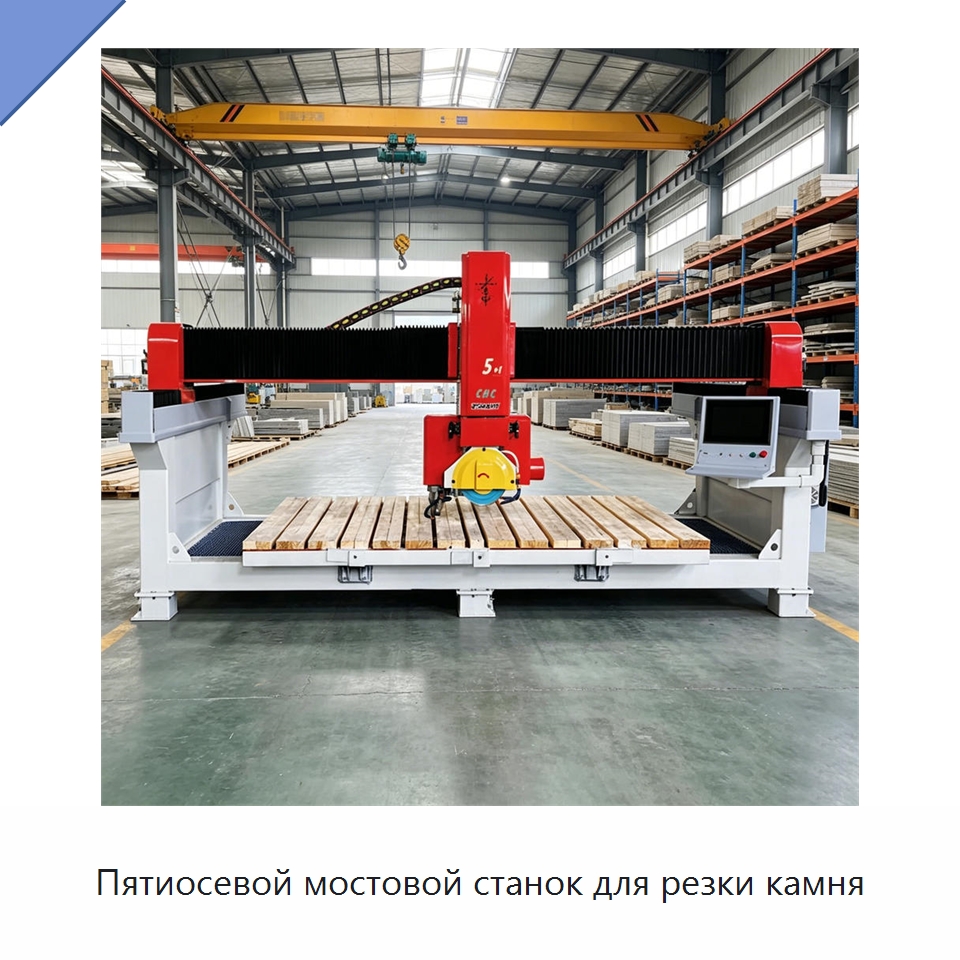 Пятиосевой мостовой станок для резки камня — Оборудование для обработки камня