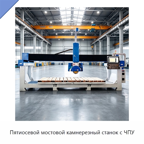 Пятиосевой мостовой камнерезный станок с ЧПУ