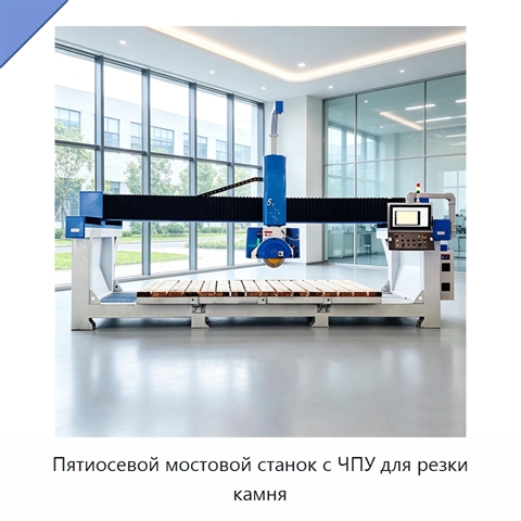 Пятиосевой мостовой станок с ЧПУ для резки камня