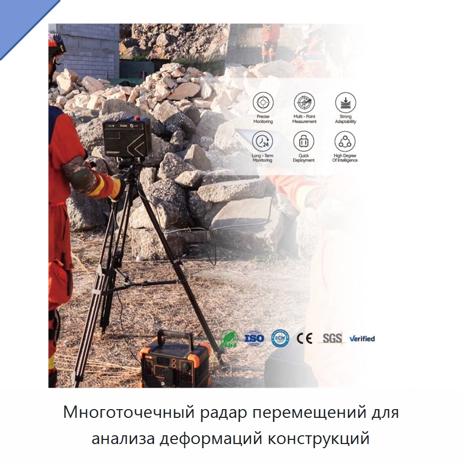 Многоточечный радар перемещений для анализа деформаций конструкций — Испытательное оборудование