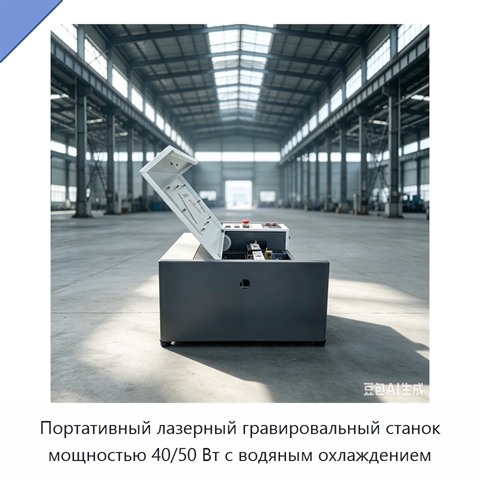 Портативный лазерный гравировальный станок мощностью 40/50 Вт с водяным охлаждением