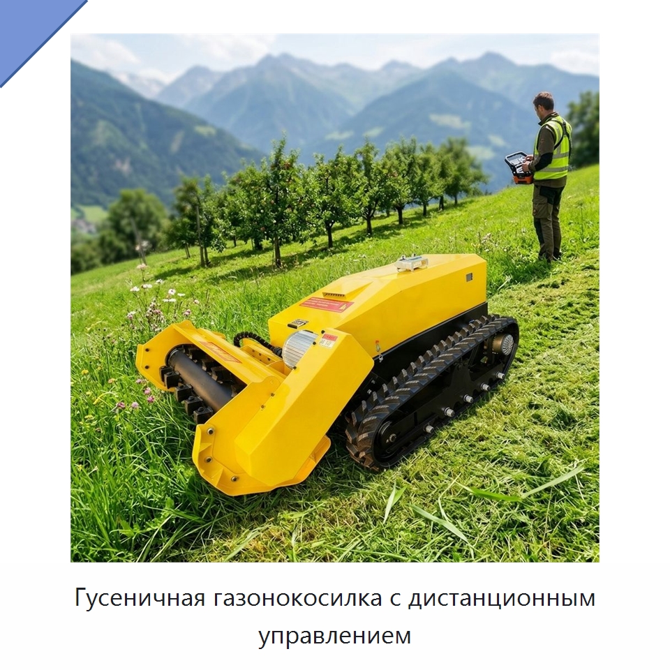 Гусеничная газонокосилка с дистанционным управлением — Газонокосилки
