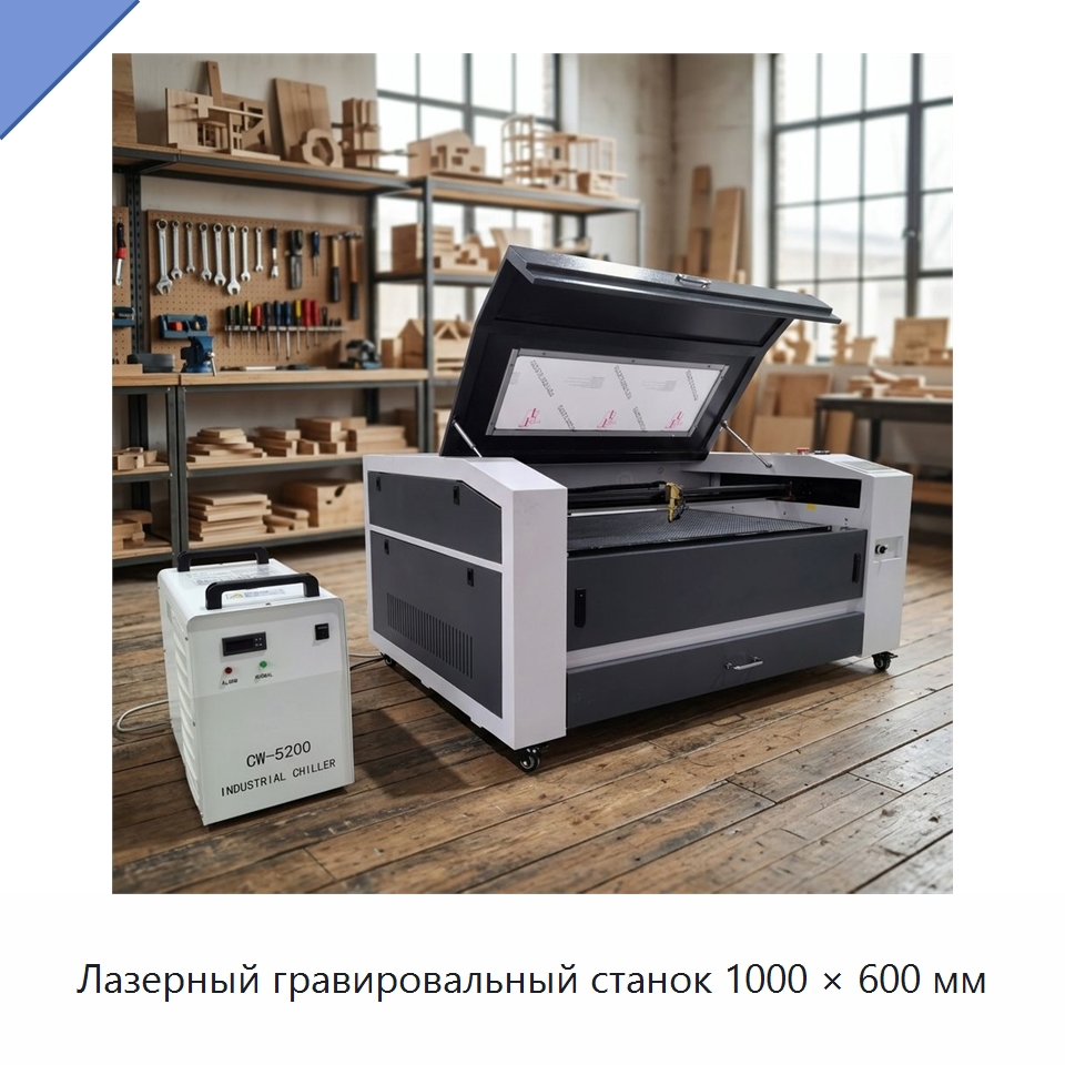 Лазерный гравировальный станок 1000 × 600 мм — Лазерные гравировальные станки