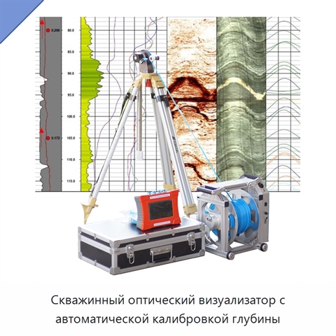 Скважинный оптический визуализатор с автоматической калибровкой глубины