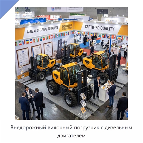 Внедорожный вилочный погрузчик с дизельным двигателем