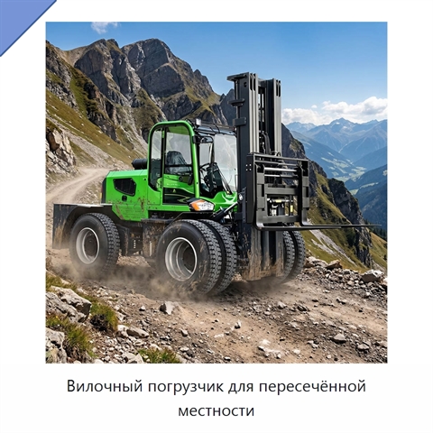 Вилочный погрузчик для пересечённой местности