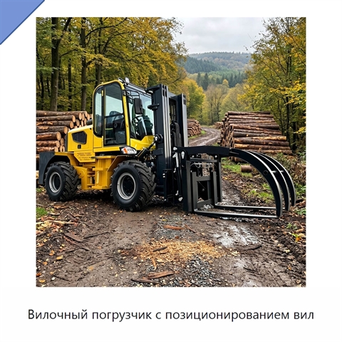 Вилочный погрузчик с позиционированием вил