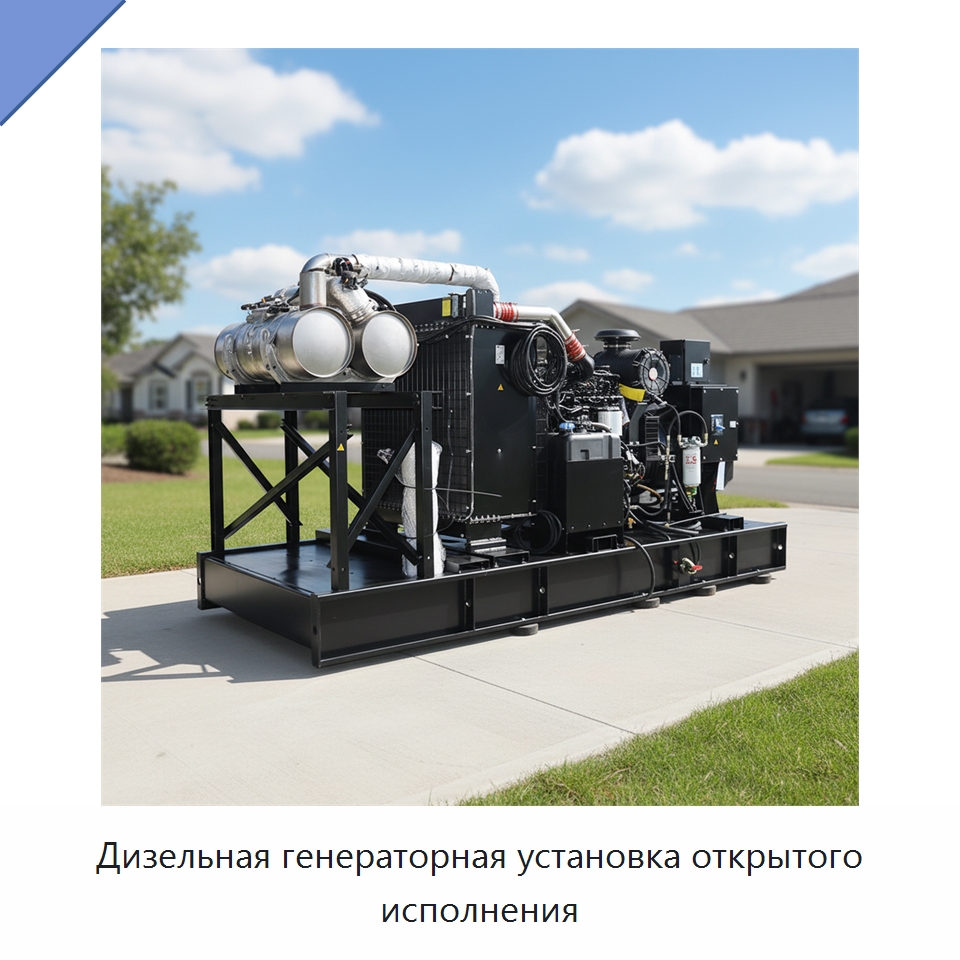 Дизельная генераторная установка открытого исполнения — Дизельные генераторы