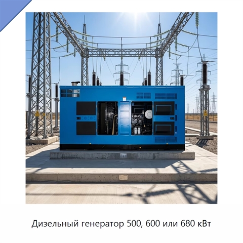 Дизельный генератор 500, 600 или 680 кВт